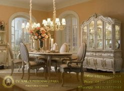 Set Meja Makan Oval Aico Lavelle