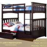 Tempat Tidur Tingkat Minimalis Kayu Jati