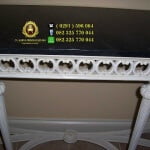 Meja Konsul Cincin Marmer