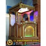 Jual Mimbar Masjid Jati Ukir Terbaru