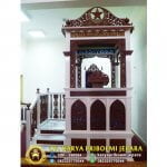 Mimbar Masjid Ukiran Jepara Warna Putih