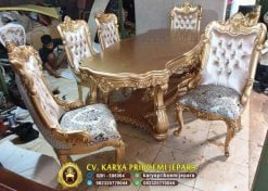 Meja Makan Mewah 6 Kursi