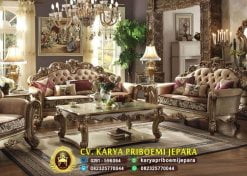 Kursi Tamu Gold Emas Patina Klasik Eropa Model Terbaru