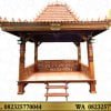 Gazebo Taman Ukir Minimalis Kayu Jati