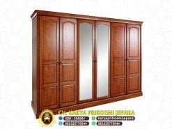 Lemari Pakaian Jati Jepara 6 Pintu
