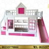 Tempat Tidur Anak Tingkat Warna Pink