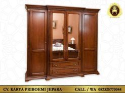 Lemari Pakaian Jati 4 Pintu