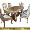 Meja Makan Mewah 6 Kursi Model Astana Ukiran Jepara