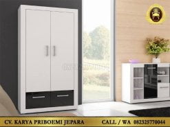 Lemari Pakaian Minimalis 2 Pintu Murah