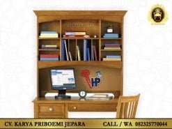 Meja Belajar Jari Jepara Dengan Rak Minimalis