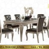 Meja Makan 6 Kursi Silver Klasik Modern