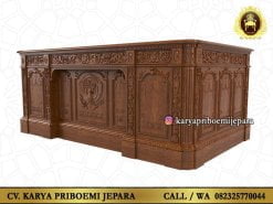 Meja Direktur Mewah Garuda Ukiran Jati Jepara