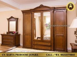 Lemari Pakaian Jati Ukir Jepara Terbaru