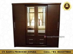 Lemari Pakaian Minimalis Kaca