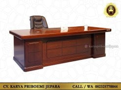 Meja Kantor Minimalis Modern Kayu Jati