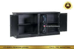 Bufet Minimalis Kaca Terbaru Jati Jepara Murah