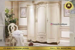 Kamar Set Putih Milano Klasik Moden Lemari 3 Pintu