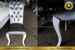 Kursi Meja Makan Silver French Louis