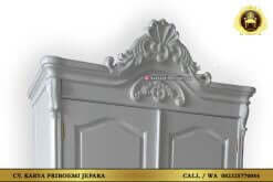 Lemari Pakaian 2 Pintu Kayu Ukir Jepara Asli