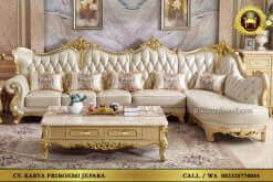 Sofa Klasik Mewah Marcello L Shape Ukiran