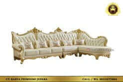 Sofa Klasik Mewah Marcello L Shape Ukiran Jepara