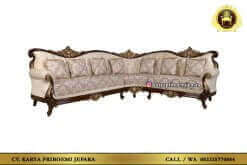 Sofa L Mewah Roberto Klasik Ukiran Asli Jepara Murah