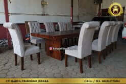 Meja Makan Solid Kayu Trembesi Jepara