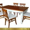 Meja Makan Minimalis 6 Kursi Silang
