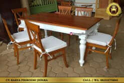 Meja Makan Minimalis 6 Kursi Silang Murah